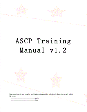 ASCP Training Manual v1.2