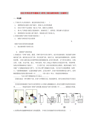 2022中考化學(xué)專(zhuān)題練習(xí) 研究二氧化碳的制取（含解析）