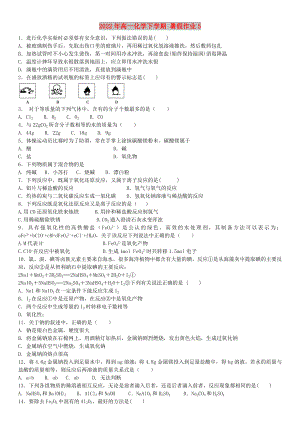 2022年高一化學(xué)下學(xué)期 暑假作業(yè)5