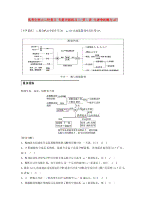 高考生物大二輪復(fù)習(xí) 專題突破練習(xí)二 第1講 代謝中的酶與ATP