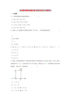 中考數(shù)學模擬試題匯編 相似與位似（含解析）