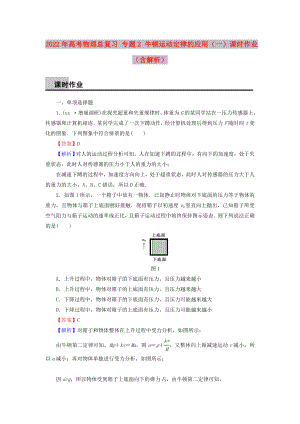 2022年高考物理總復(fù)習(xí) 專題2 牛頓運(yùn)動定律的應(yīng)用（一）課時(shí)作業(yè)（含解析）