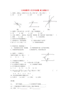 七年級(jí)數(shù)學(xué)3月月考試題 新人教版(I)