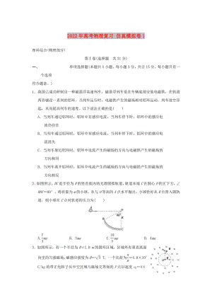 2022年高考物理復(fù)習(xí) 仿真模擬卷1