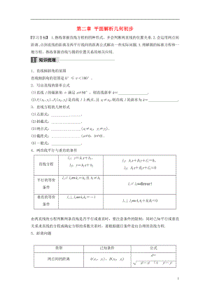 2018版高中數(shù)學(xué) 第二章 平面解析幾何初步章末復(fù)習(xí)課學(xué)案 新人教B版必修2