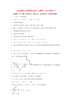 七年級(jí)數(shù)學(xué)下學(xué)期期末試卷（含解析） 新人教版(VI)