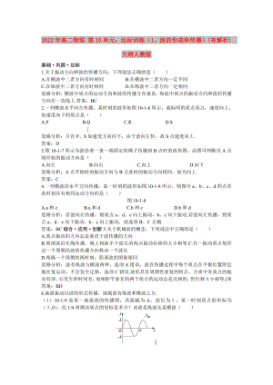 2022年高二物理 第10單元：達(dá)標(biāo)訓(xùn)練（1、波的形成和傳播）(有解析)大綱人教版