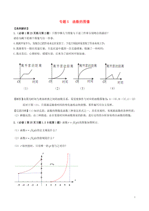 2019高考數(shù)學(xué)《從課本到高考》之集合與函數(shù) 專題05 函數(shù)的圖像學(xué)案