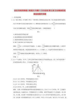 2022年高考物理一輪復(fù)習(xí) 專題一 力與運(yùn)動 第2講 力與物體的直線運(yùn)動提升訓(xùn)練