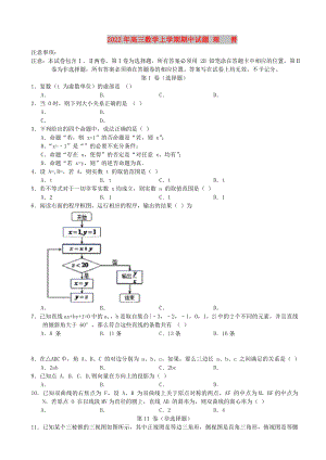 2022年高三數(shù)學(xué)上學(xué)期期中試題 理 替