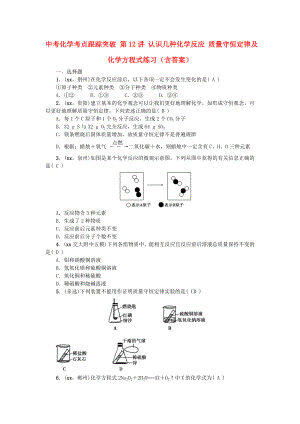 中考化學(xué)考點(diǎn)跟蹤突破 第12講 認(rèn)識(shí)幾種化學(xué)反應(yīng) 質(zhì)量守恒定律及化學(xué)方程式練習(xí)（含答案）