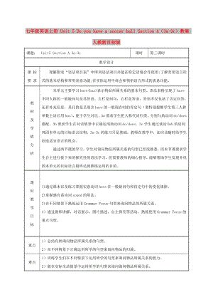 七年級英語上冊 Unit 5 Do you have a soccer ball Section A（3a-3c）教案 人教新目標(biāo)版