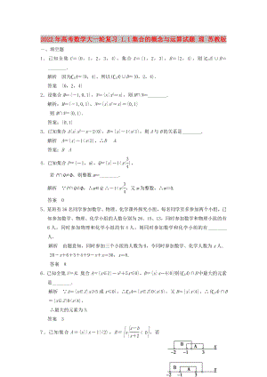 2022年高考數(shù)學大一輪復習 1.1集合的概念與運算試題 理 蘇教版