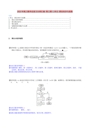 2022年高三數(shù)學總復習分類匯編 第三期 L單元 算法初步與復數(shù)