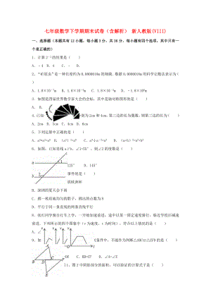 七年級數(shù)學(xué)下學(xué)期期末試卷（含解析） 新人教版(VIII)