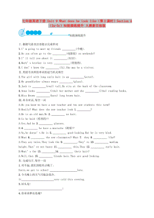 七年級英語下冊 Unit 9 What does he look like（第2課時）Section A（2a-3c）知能演練提升 人教新目標版