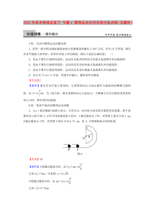 2022年高考物理總復(fù)習(xí) 專題4 圓周運(yùn)動(dòng)應(yīng)用實(shí)例分組訓(xùn)練（含解析）