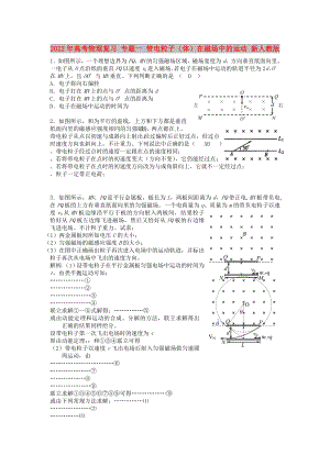 2022年高考物理復(fù)習(xí) 專題一 帶電粒子（體）在磁場中的運動 新人教版