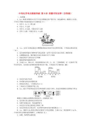 中考化學(xué)考點(diǎn)跟蹤突破 第9講 質(zhì)量守恒定律（含答案）