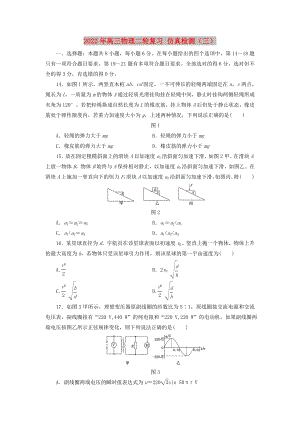 2022年高三物理二輪復(fù)習(xí) 仿真檢測(cè)（三）