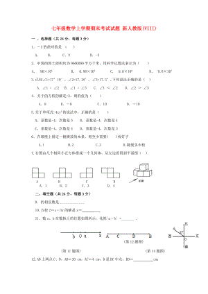 七年級(jí)數(shù)學(xué)上學(xué)期期末考試試題 新人教版(VIII)