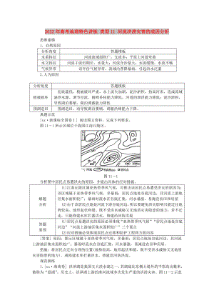 2022年高考地理特色講練 類型11 河流洪澇災害的成因分析