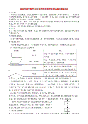 2022年高中數(shù)學(xué) 1.1.2 程序框圖教案 新人教B版必修3