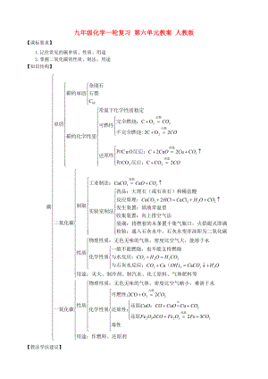 九年級化學(xué)一輪復(fù)習(xí) 第六單元教案 人教版