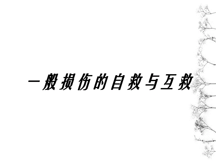 一般损伤的自救与互救_第1页