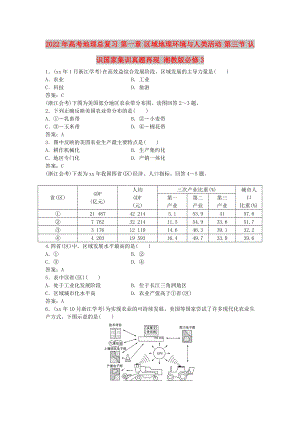 2022年高考地理總復(fù)習(xí) 第一章 區(qū)域地理環(huán)境與人類活動 第三節(jié) 認(rèn)識國家集訓(xùn)真題再現(xiàn) 湘教版必修3