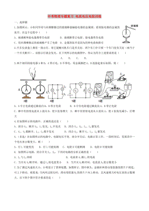 中考物理專題復(fù)習 電流電壓電阻訓練