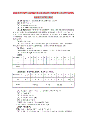 2022年高中化學(xué)（大綱版）第二冊 第三章電離平衡第二節(jié)水的電離和溶液的pH(第二課時)