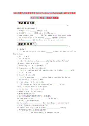 2022年春八年級(jí)英語(yǔ)下冊(cè) Unit 4 The Internet Connects Us課時(shí)分層訓(xùn)練（二十一）練習(xí) （新版）冀教版
