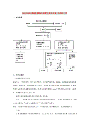 2022年高中物理 磁場全章復(fù)習(xí)課1教案 人教版二冊