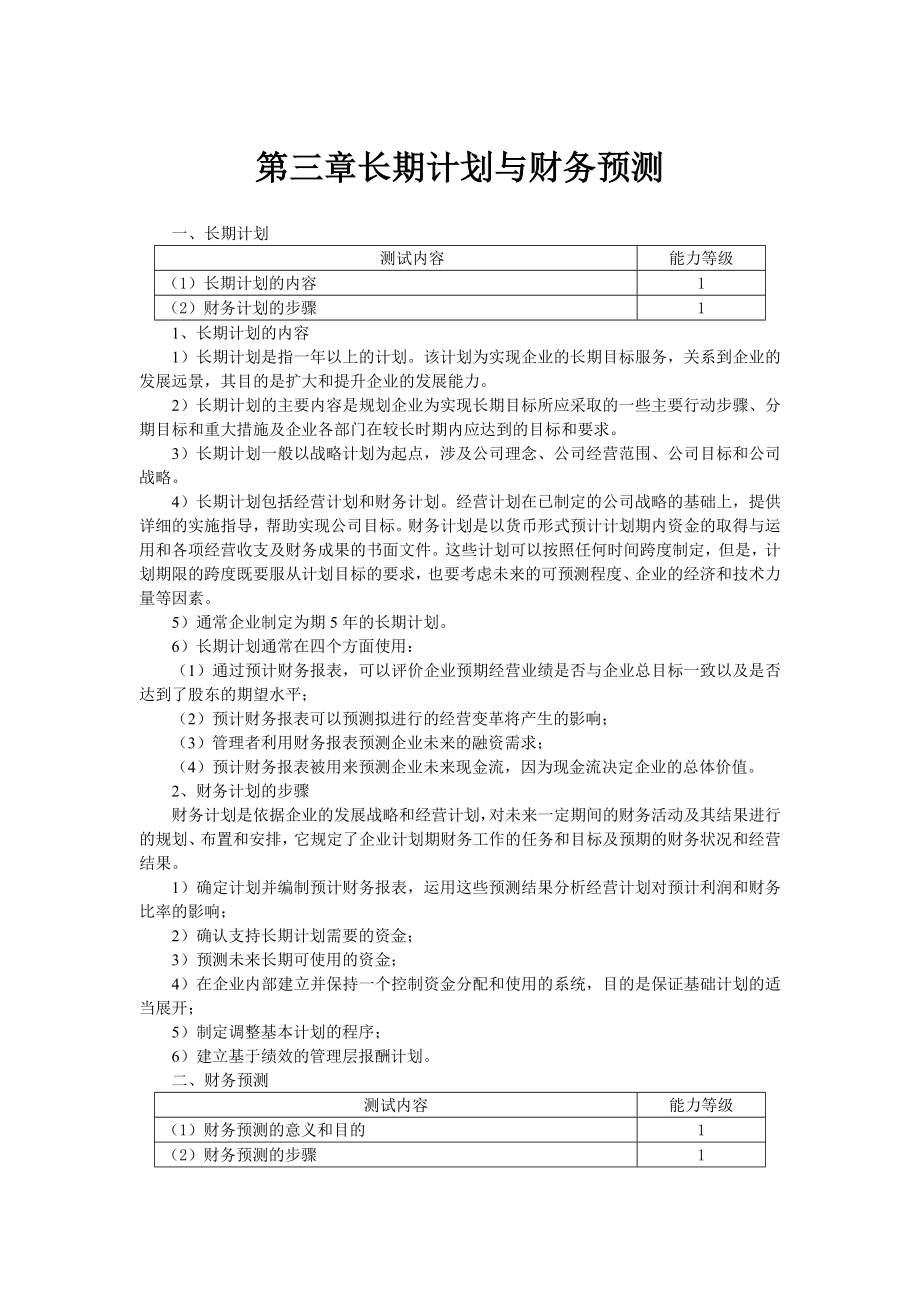 长期计划与财务预测_第1页