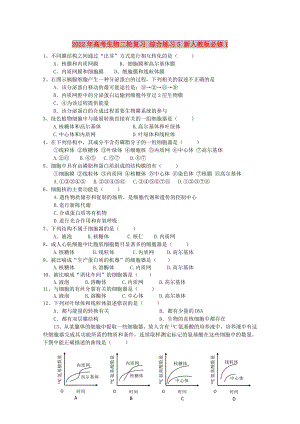 2022年高考生物二輪復(fù)習(xí) 綜合練習(xí)5 新人教版必修1