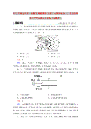 2022年高考物理二輪復(fù)習(xí) 題能演練 專題3 電場和磁場 3.1 電場及帶電粒子在電場中的運動（含解析）