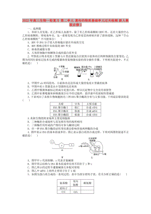 2022年高三生物一輪復(fù)習(xí) 第二單元 遺傳的物質(zhì)基礎(chǔ)單元過關(guān)檢測 新人教版必修2