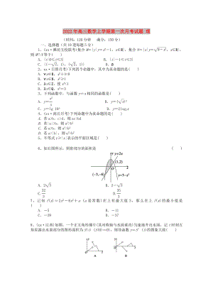 2022年高三數(shù)學(xué)上學(xué)期第一次月考試題 理