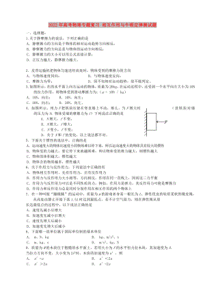 2022年高考物理專(zhuān)題復(fù)習(xí) 相互作用與牛頓定律測(cè)試題