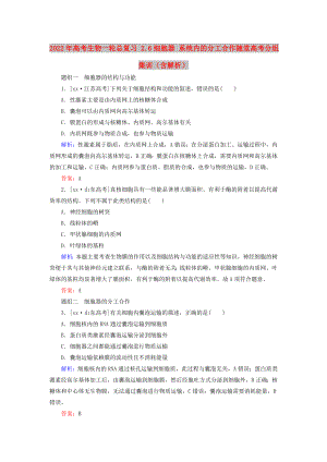 2022年高考生物一輪總復(fù)習(xí) 2.6細胞器 系統(tǒng)內(nèi)的分工合作隨堂高考分組集訓(xùn)（含解析）