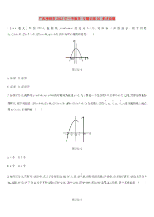 廣西柳州市2022年中考數(shù)學(xué) 專題訓(xùn)練02 多結(jié)論題