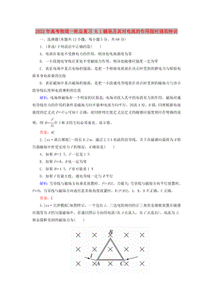 2022年高考物理一輪總復(fù)習(xí) 8.1磁場及其對電流的作用限時規(guī)范特訓(xùn)