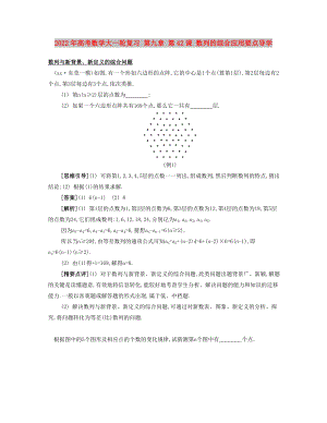 2022年高考數學大一輪復習 第九章 第42課 數列的綜合應用要點導學