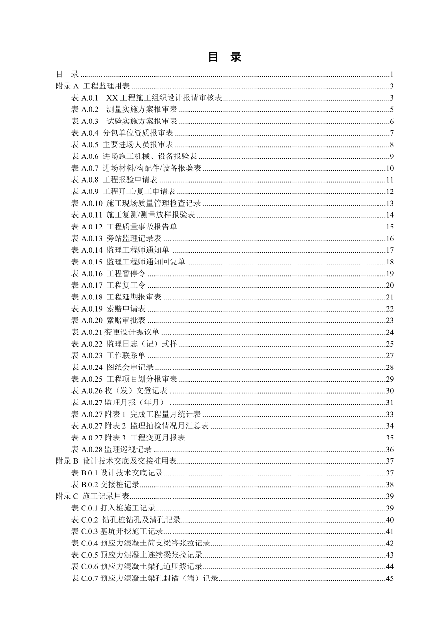 鐵路工程施工用表（全套）_第1頁