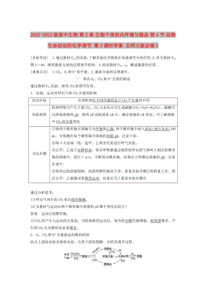 2022-2023版高中生物 第2章 生物個體的內(nèi)環(huán)境與穩(wěn)態(tài) 第4節(jié) 動物生命活動的化學(xué)調(diào)節(jié) 第3課時學(xué)案 北師大版必修3