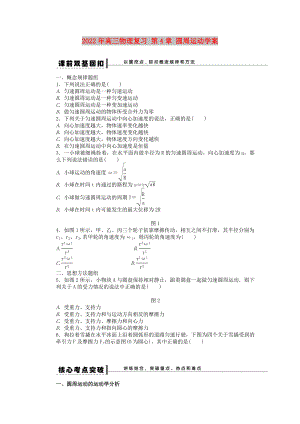 2022年高三物理復(fù)習(xí) 第4章 圓周運動學(xué)案