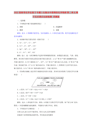 2022屆高考化學(xué)總復(fù)習(xí) 專題2 從海水中獲得的化學(xué)物質(zhì) 第二單元 離子反應(yīng)課后達(dá)標(biāo)檢測 蘇教版