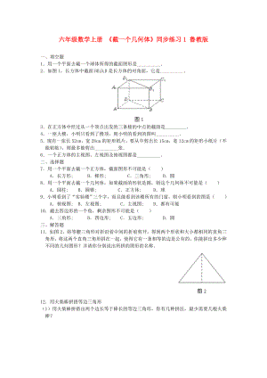 六年級(jí)數(shù)學(xué)上冊(cè) 《截一個(gè)幾何體》同步練習(xí)1 魯教版