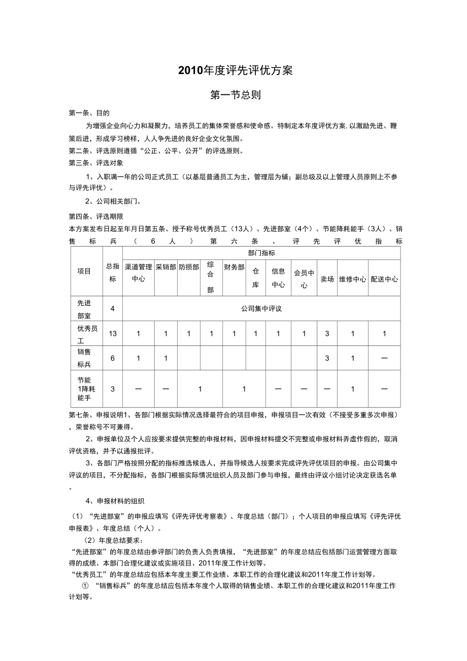 公司企业年度评优方案_第1页